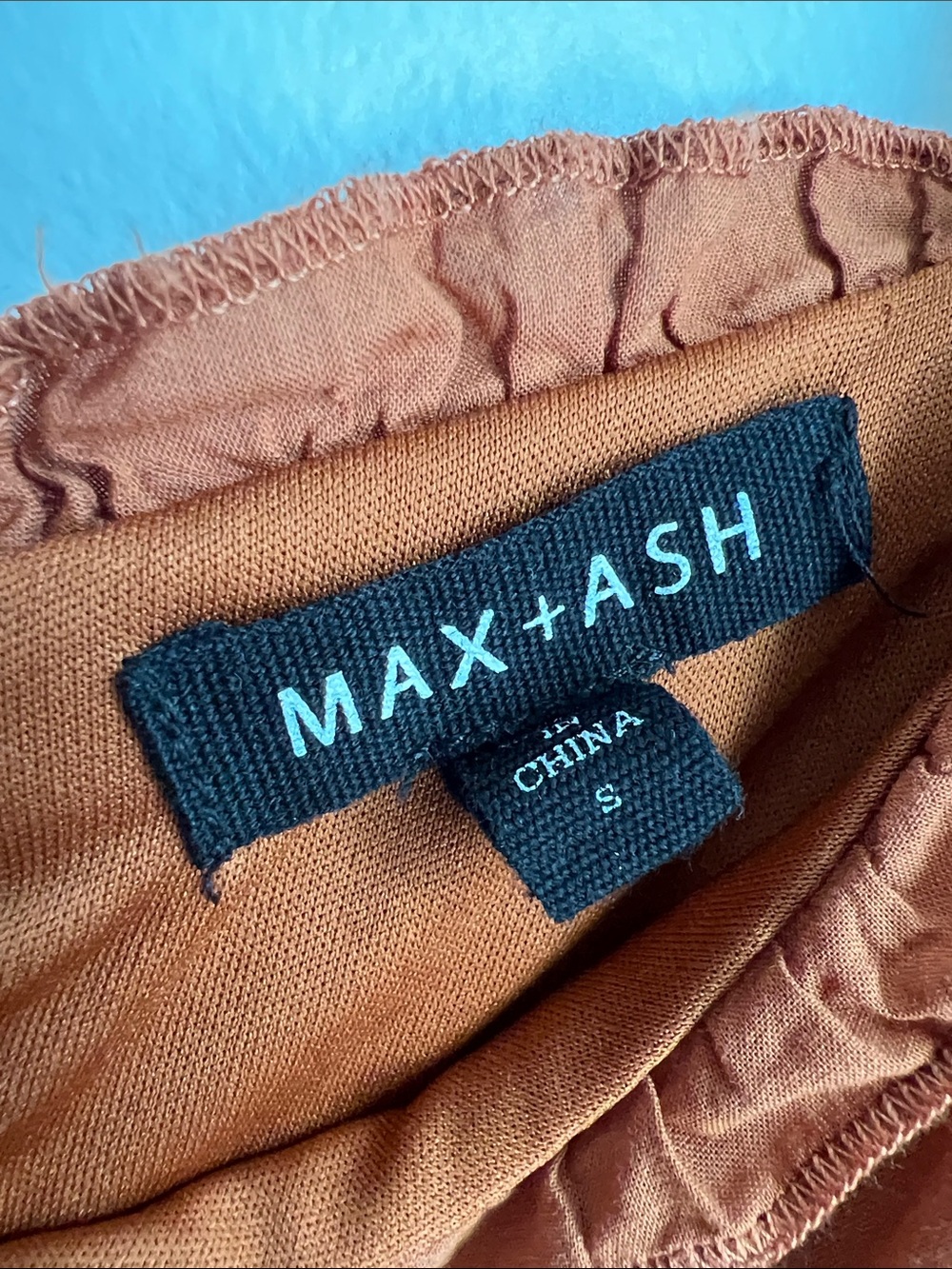 Max + Ash | Rust Puff Sleeve Tiered Mini Dress #3WAJT2398 Size S - Picture 2 of 16